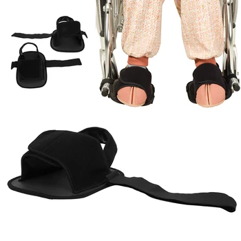 Обувки за инвалидни колички, без хлъзгане предпазни педали за инвалидни колички, поставка за крака за по-възрастните пациенти, протектори за крака, устойчив на абразия фиксиран каишка